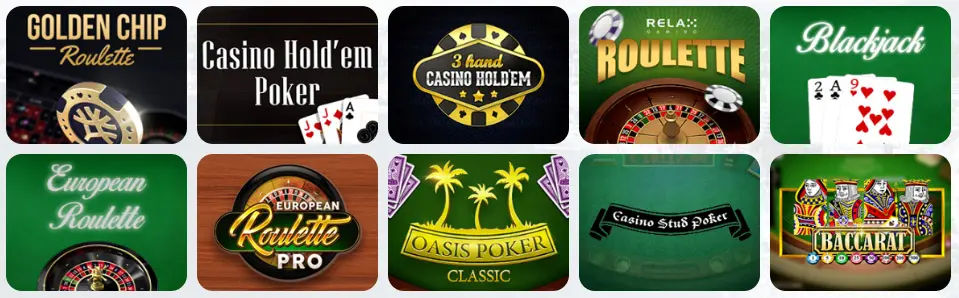 Juegos de mesa en TREBOLPLAY CASINO