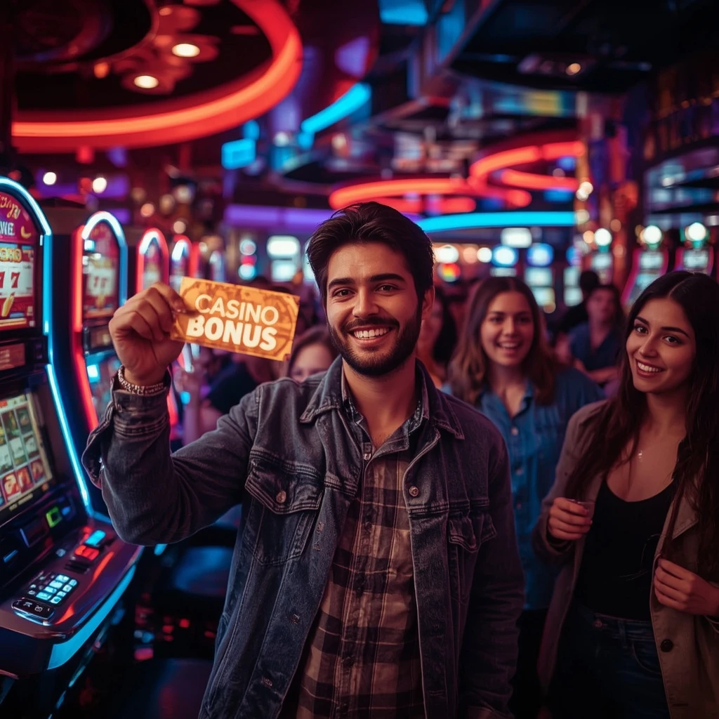 una persona con un bono de Trebolplay Casino