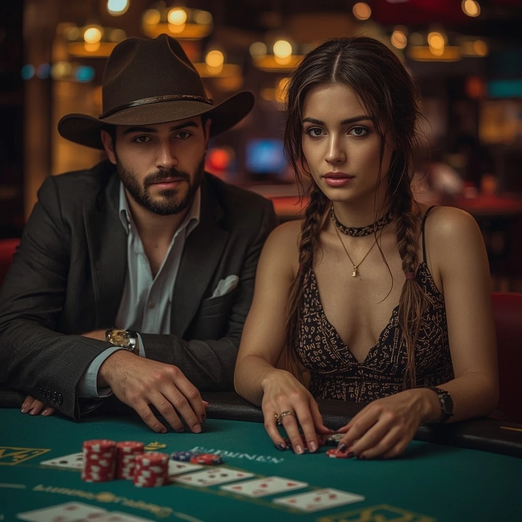 foto de dos jugadores de póker TREBOLPLAY CASINO
